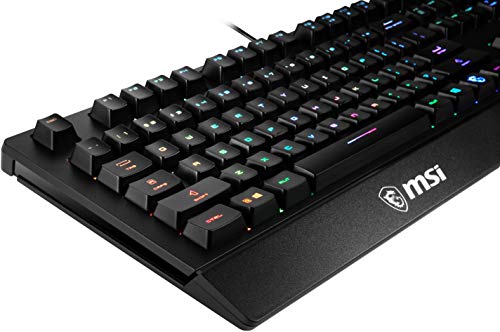MSI Gaming Backlit RGB Dedicated Hotkeys Anti-Ghosting Water Resistant Gaming Keyboard (Vigor GK20 US)