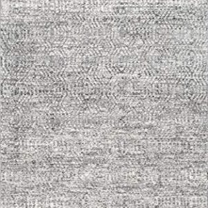 nuLOOM Arielle Soft Trellis Textured Tassel Area Rug, 7' 10" x 10' 10", Grey