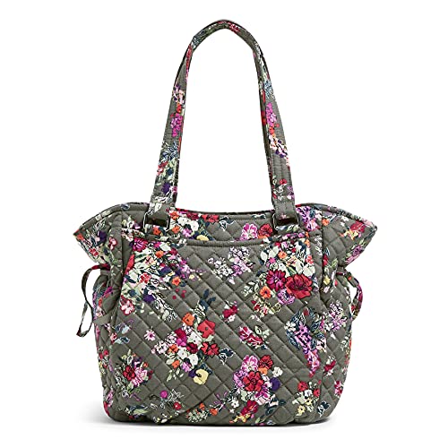 Vera Bradley Women's Cotton Glenna Satchel Purse, Hope Blooms - Recycled Cotton, One Size