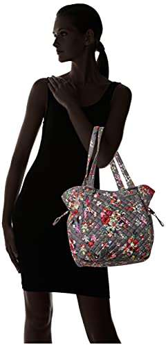 Vera Bradley Women's Cotton Glenna Satchel Purse, Hope Blooms - Recycled Cotton, One Size