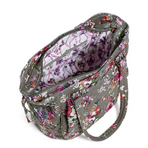 Vera Bradley Women's Cotton Glenna Satchel Purse, Hope Blooms - Recycled Cotton, One Size