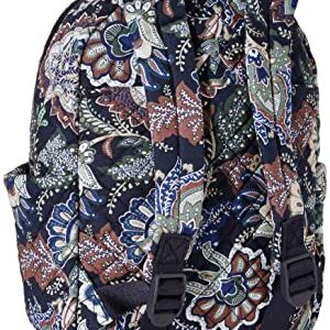 Vera Bradley Women's Cotton Small Backpack, Java Navy Camo - Recycled Cotton, One Size