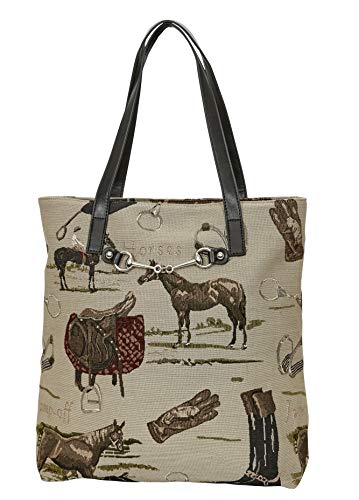 AWST Equestrian Horse Tapestry Shoulder Bag Tote