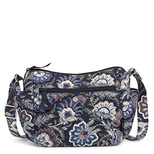 Vera Bradley Women's Cotton on the Go Crossbody Purse, Java Navy Camo - Recycled Cotton, One Size