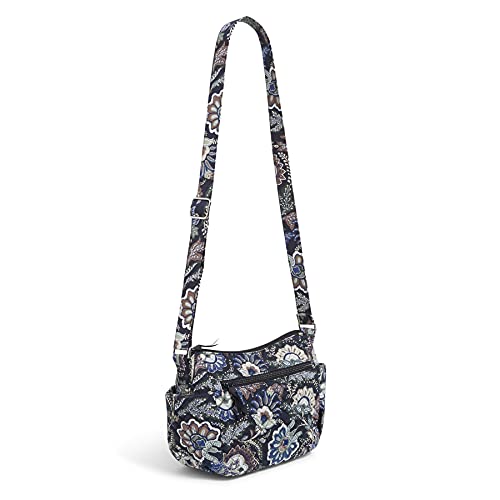 Vera Bradley Women's Cotton on the Go Crossbody Purse, Java Navy Camo - Recycled Cotton, One Size