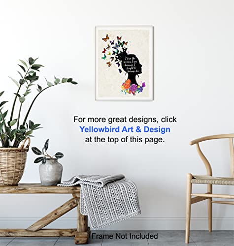 Positive Quotes Wall Art & Decor - Inspirational Sayings for Wall Decor- Encouragement Gifts for Women, Best Friend, Girls, Teens - Motivational Posters - Positive Affirmations - Butterfly Boho Decor