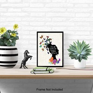Positive Quotes Wall Art & Decor - Inspirational Sayings for Wall Decor- Encouragement Gifts for Women, Best Friend, Girls, Teens - Motivational Posters - Positive Affirmations - Butterfly Boho Decor