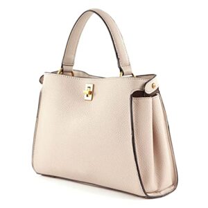 Guess Downtown Chic Turnlock Satchel Mushroom