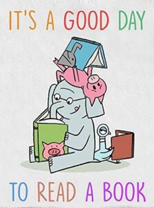 canvas prints wall art it’s a good day to read a book,elephant and piggie canvas painting wall decor for living room,bedroom,kitchen,office,bar,mural no framed 12x18inch