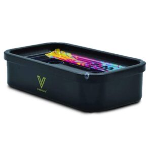 v syndicate 5″ x 2.8″ x 1.5″ mini metal storage box with rolling tray lid – airtight rolling tray lid to avoid moisture and smell – flex your style with 360 print of original interactive artwork on all sides (syndicase 2.0, cassette)
