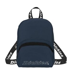 dickies cute mini backpack for girls, small backpack purse for women, kids travel shoulder bag (navy)