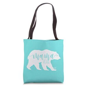 mama bear, mama bear gifts for women, teal decor jlz043 tote bag