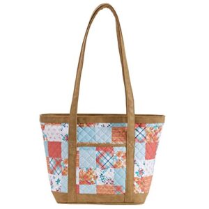 donna sharp leah tote bag in papaya patch – great for travel and vacation
