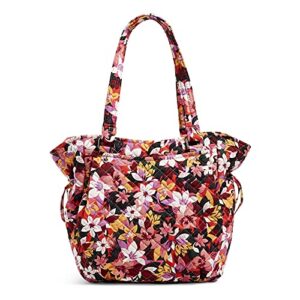 vera bradley women’s cotton glenna satchel purse, rosa floral – recycled cotton, one size