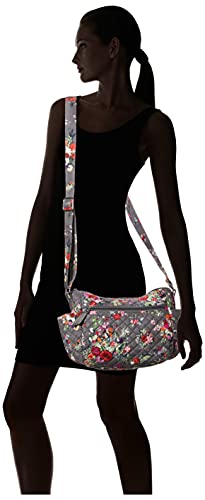 Vera Bradley Women's Cotton on the Go Crossbody Purse, Hope Blooms - Recycled Cotton, One Size