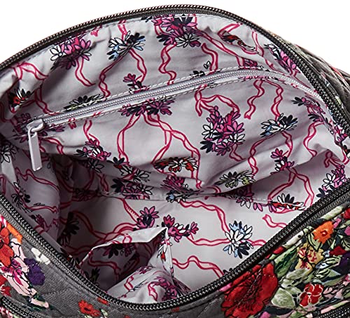 Vera Bradley Women's Cotton on the Go Crossbody Purse, Hope Blooms - Recycled Cotton, One Size