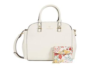 nanette lepore kayli solid satchel w/pouch rice one size