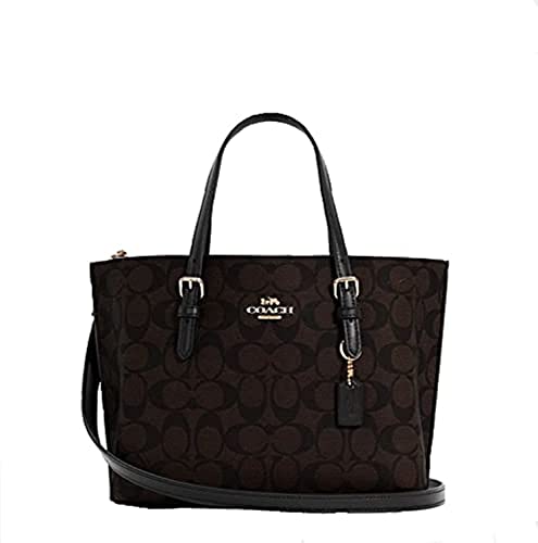 COACH Women's Mollie Tote 25, Brown Black, Medium