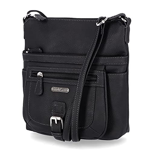 MultiSac womens Mini Flare Crossbody Cross Body, Black, One size US