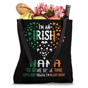 HOLIDAY 365 St Patrick's Day Irish Nana Funny Women Tote Bag