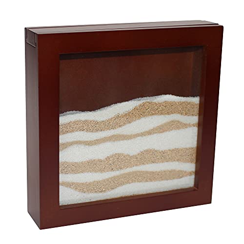 Lillian Rose W Espresso Finished Unity Ceremony Set with 2 Containers of Colored Sand, 1.75", Brown