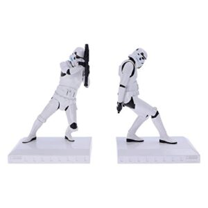 nemesis now officially licensed the original stormtrooper bookend figurines, 18.5cm, white