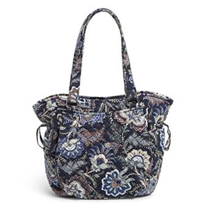 vera bradley women’s cotton glenna satchel purse, java navy camo – recycled cotton, one size