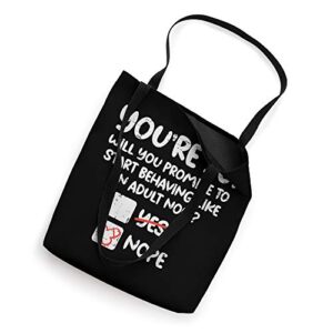 Youre 50 Behave Adult Fifty Funny 50th Birthday Gift Men Tote Bag