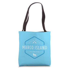 marco island florida beach graphic tote bag