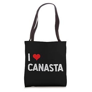 i love canasta card games rummy card game player tote bag