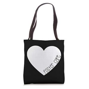 foster care heart love foster parent mom tote bag