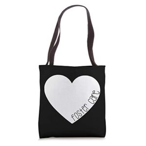 Foster Care Heart Love Foster Parent Mom Tote Bag