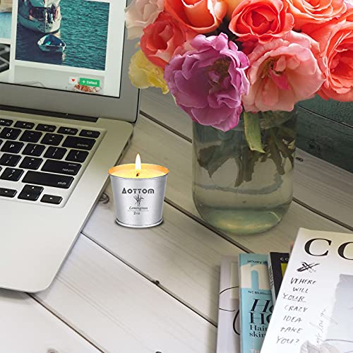 Citronella Candles Outdoor - 2.2oz 9 Pack Scented Candles 135h Burning for Patio Home Balcony Garden - Natural Soy Wax Aromatherapy Citronella Oil Portable Small Bucket Candles Set Summer Gifts