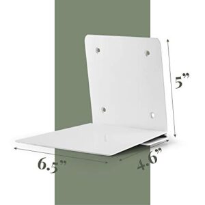 CRIZTA Invisible Floating Bookshelf , Heavy Duty Wall Mounted Book Organizer, Metal Shelves Holder for Books, Large Size (White) (2)