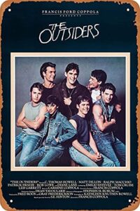 fumtgsin vintage metal tin sign the outsiders movie poster for bars, restaurants, cafes, pubs decor gifts 8 x 12 inch