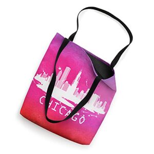 Modern Chicago Cityscape Souvenir - Chicago Skyline Tote Bag