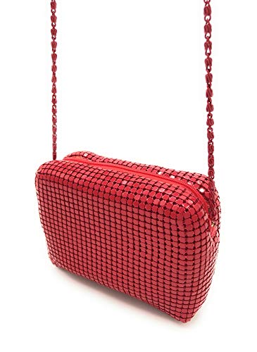 Women's Metal Mesh Evening bag (Red)