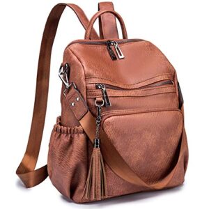 roulens women’s fashion backpack purses fashion leather large design ladies college shoulder bags pu leather travel bag