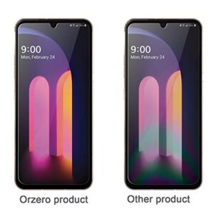 Orzero (3 Pack) Compatible for LG V60 ThinQ Tempered Glass Screen Protector, 9 Hardness HD Anti-Scratch (Lifetime Replacement)