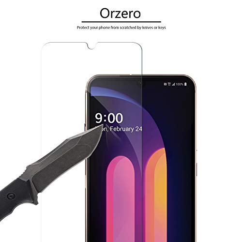 Orzero (3 Pack) Compatible for LG V60 ThinQ Tempered Glass Screen Protector, 9 Hardness HD Anti-Scratch (Lifetime Replacement)