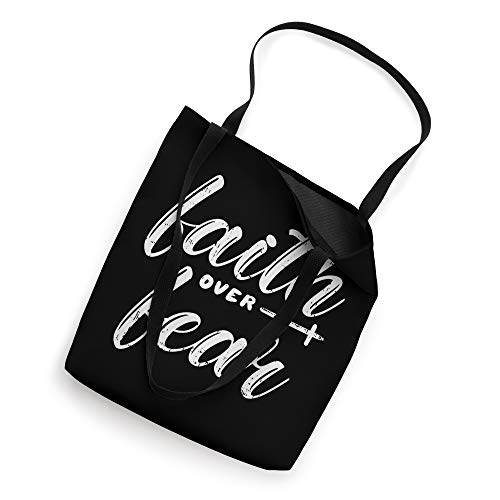 Faith Over Fear Jesus God Religious Spiritual Christian Gift Tote Bag