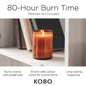 KOBO Dark Cassis Scented Candle (15 oz) | 100% Pure Soy Wax Candles | Jar Candle Hand-Poured in USA | All Natural, Long Lasting 100 Hour Burning Candles | Scented Candles for Home
