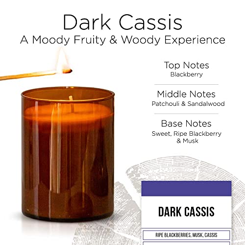 KOBO Dark Cassis Scented Candle (15 oz) | 100% Pure Soy Wax Candles | Jar Candle Hand-Poured in USA | All Natural, Long Lasting 100 Hour Burning Candles | Scented Candles for Home