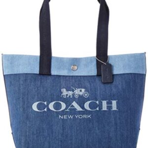 COACH(コーチ) Tote Bag, Silver/Denim