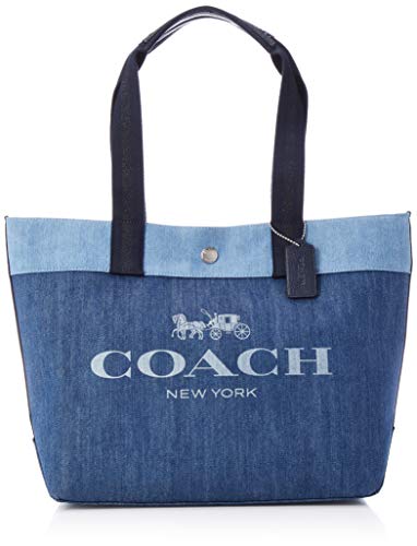 COACH(コーチ) Tote Bag, Silver/Denim