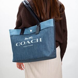 COACH(コーチ) Tote Bag, Silver/Denim