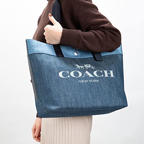 COACH(コーチ) Tote Bag, Silver/Denim