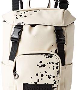 Desigual Women's PU Mini Backpack, White, Medium