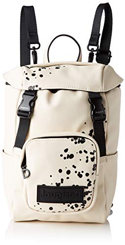 Desigual Women's PU Mini Backpack, White, Medium