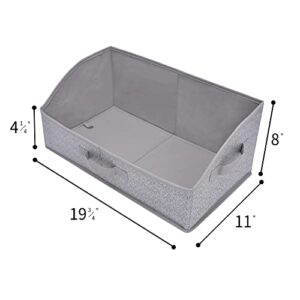 GRANNY SAYS Bundle of 3-Pack Trapezoid Closet Storage Bins & 3-Pack Rectangle Lidless Storage Bins